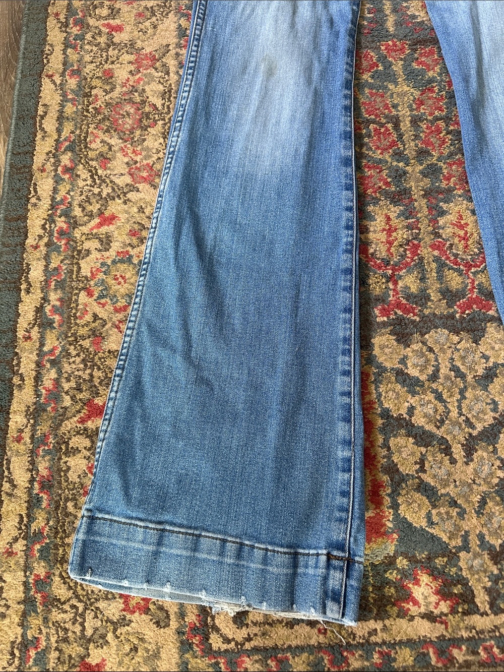 Wrangler Light Blue Flared Wide-Leg Jeans - Picture 3 of 9